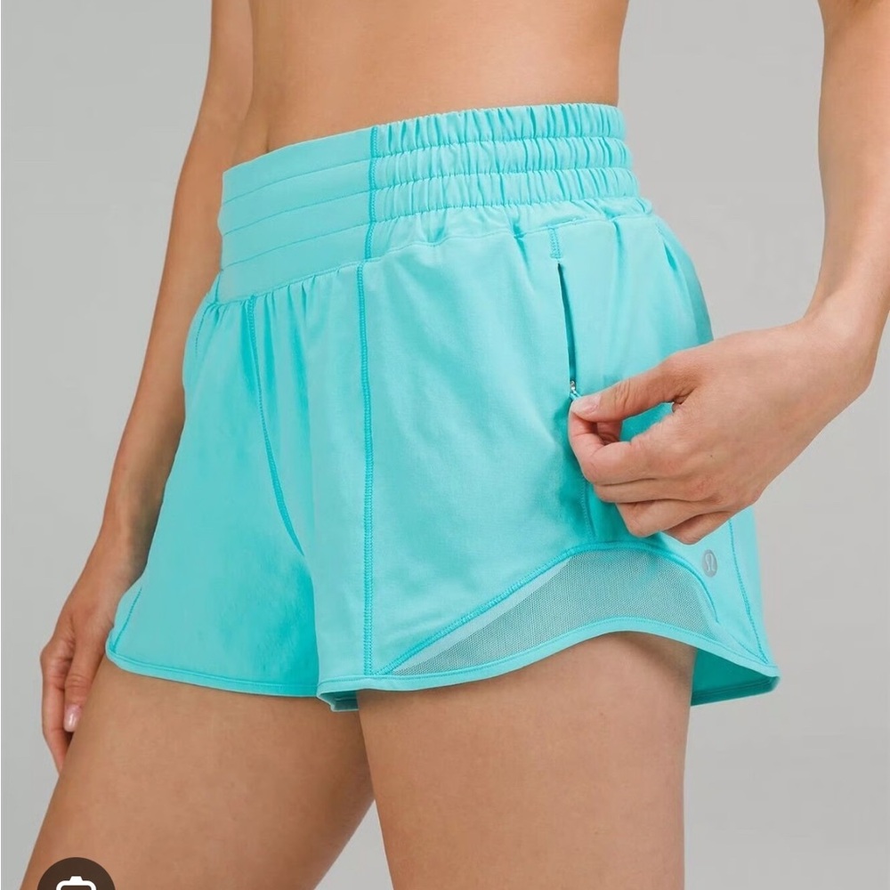 lululemon Teal HR hotty hot shorts